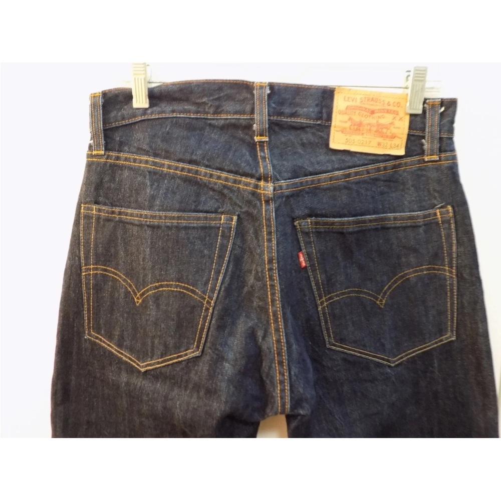 Vintage LVC 1960s LEVIS 505 0217 Big-E Redline Selvage Dark Indigo Jeans 31 x 34